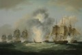 Four frigates capturing Spanish treasure ships 1804 by Francis Sartorius Naval Battles